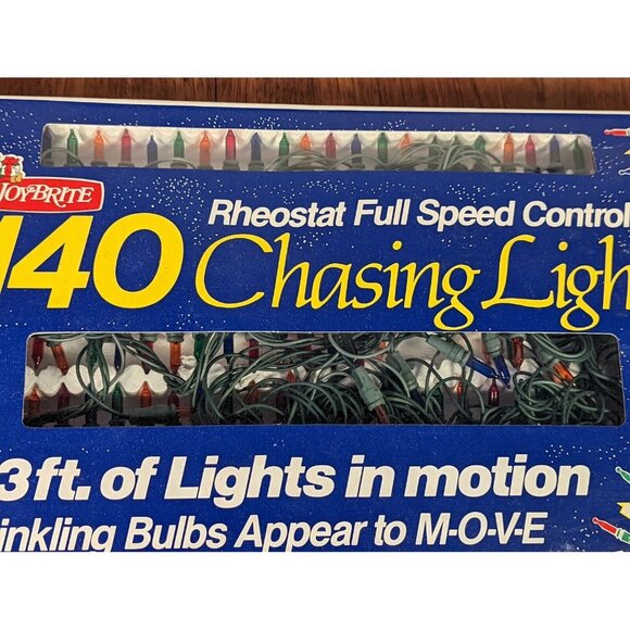 Vintage Joy Brite 140 Chasing Lights UL 63ft Tested Working Christmas Y2K - Picture 3 of 3